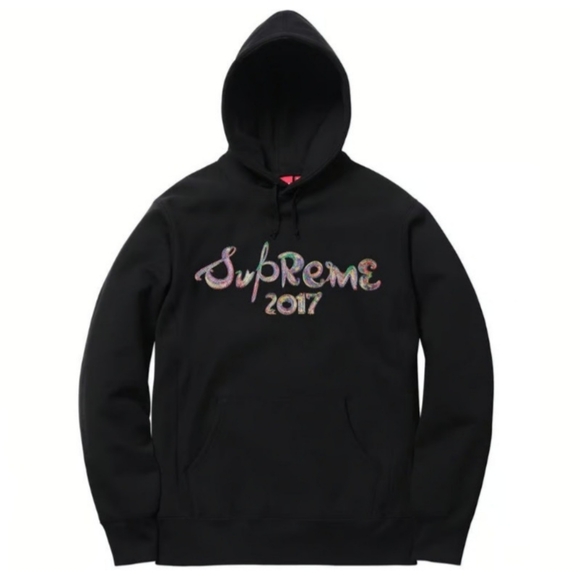 Supreme Embroidered Brush Logo Hooded Sweatshirt *FW17*